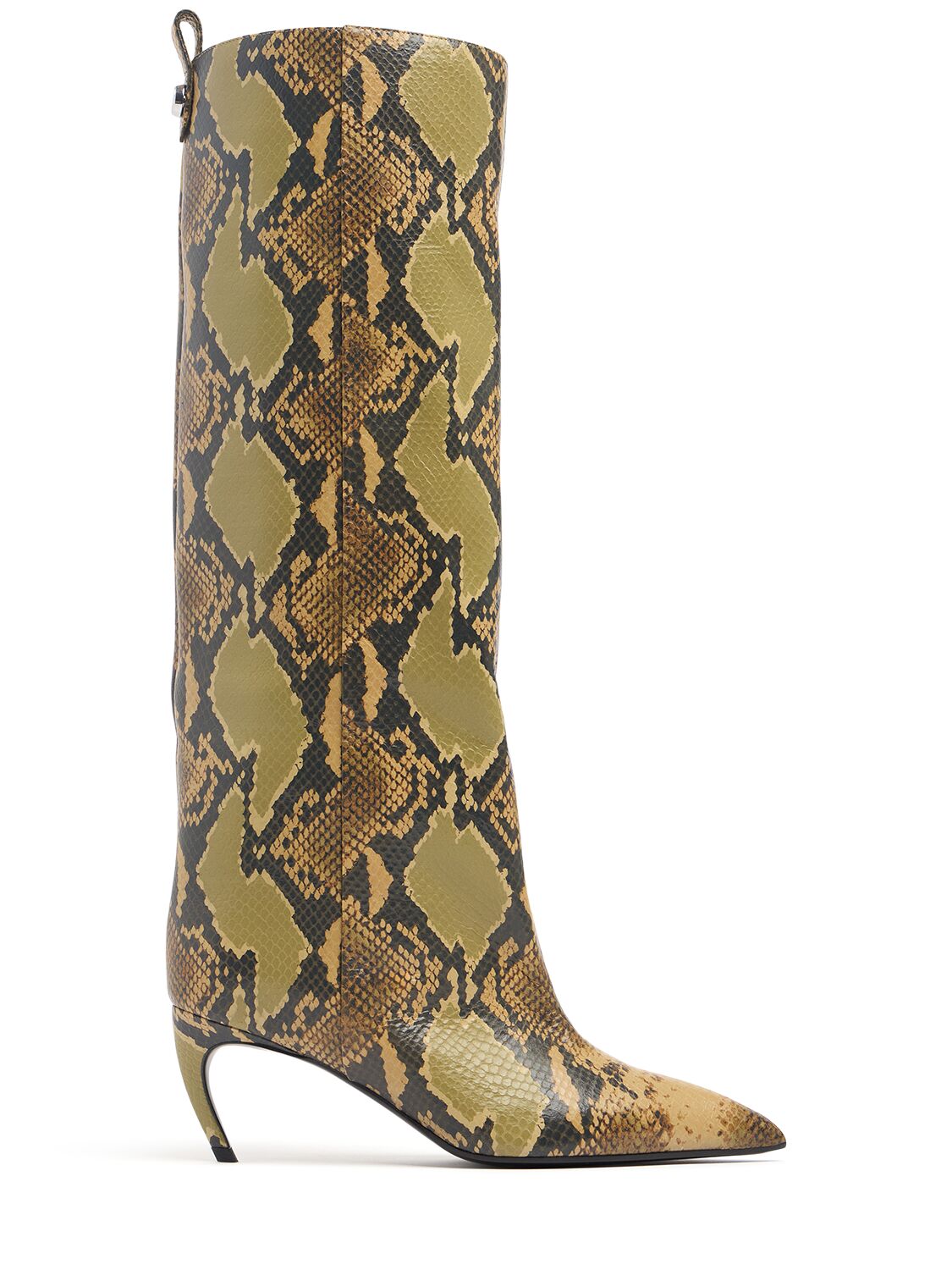 65mm Lea Snake Print Leather Boots