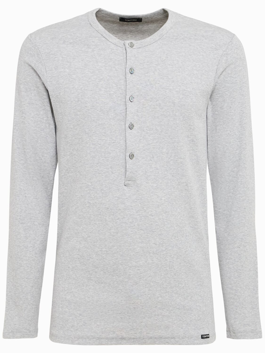 Tom Ford Henley Long Sleeve Jersey T-shirt