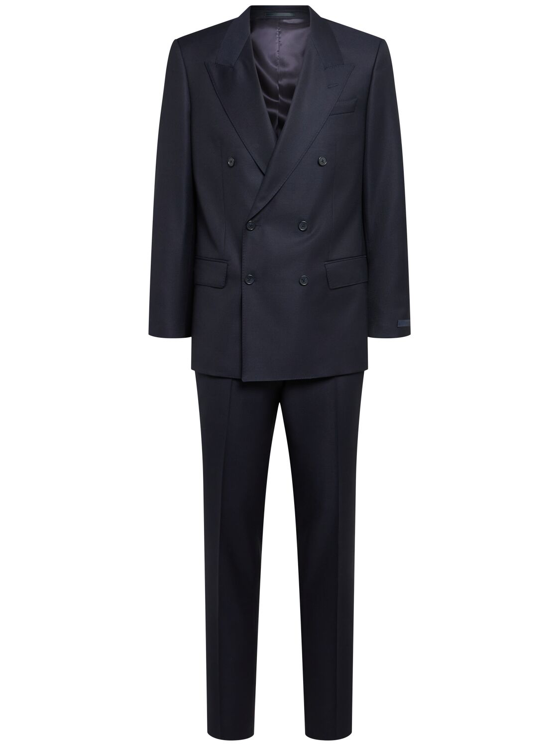 Hugo Boss Wool Double Breast Suit In Blue