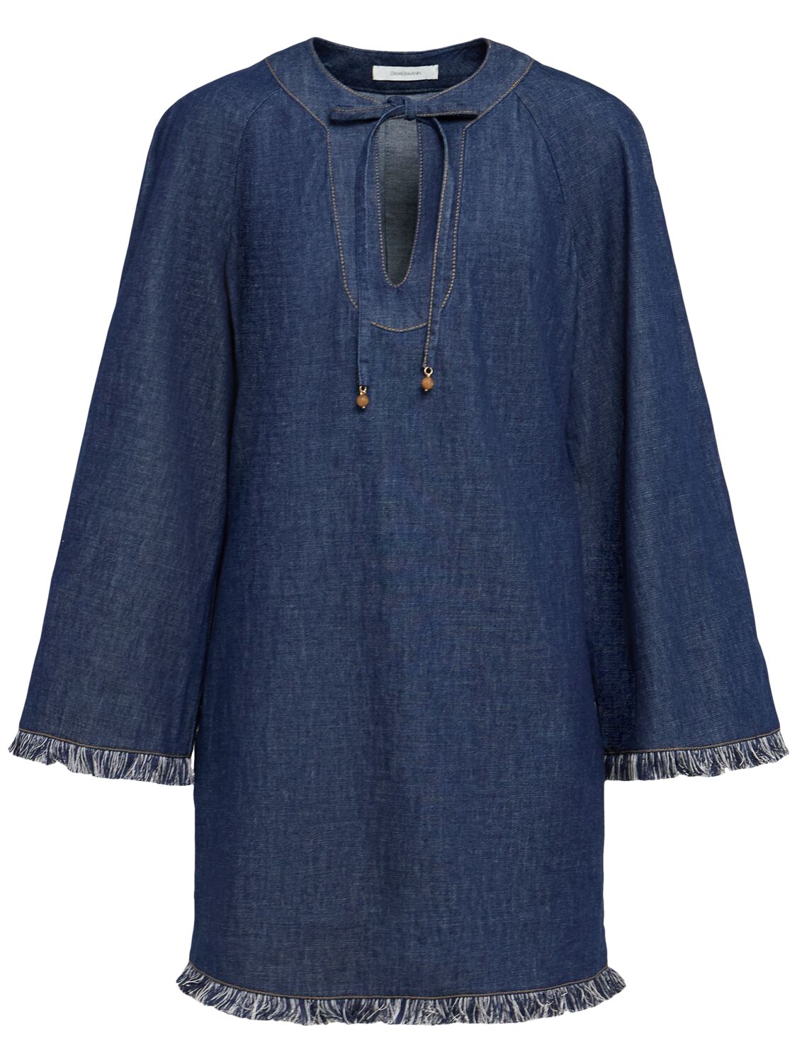 Rhiannon Fringed Denim Mini Dress