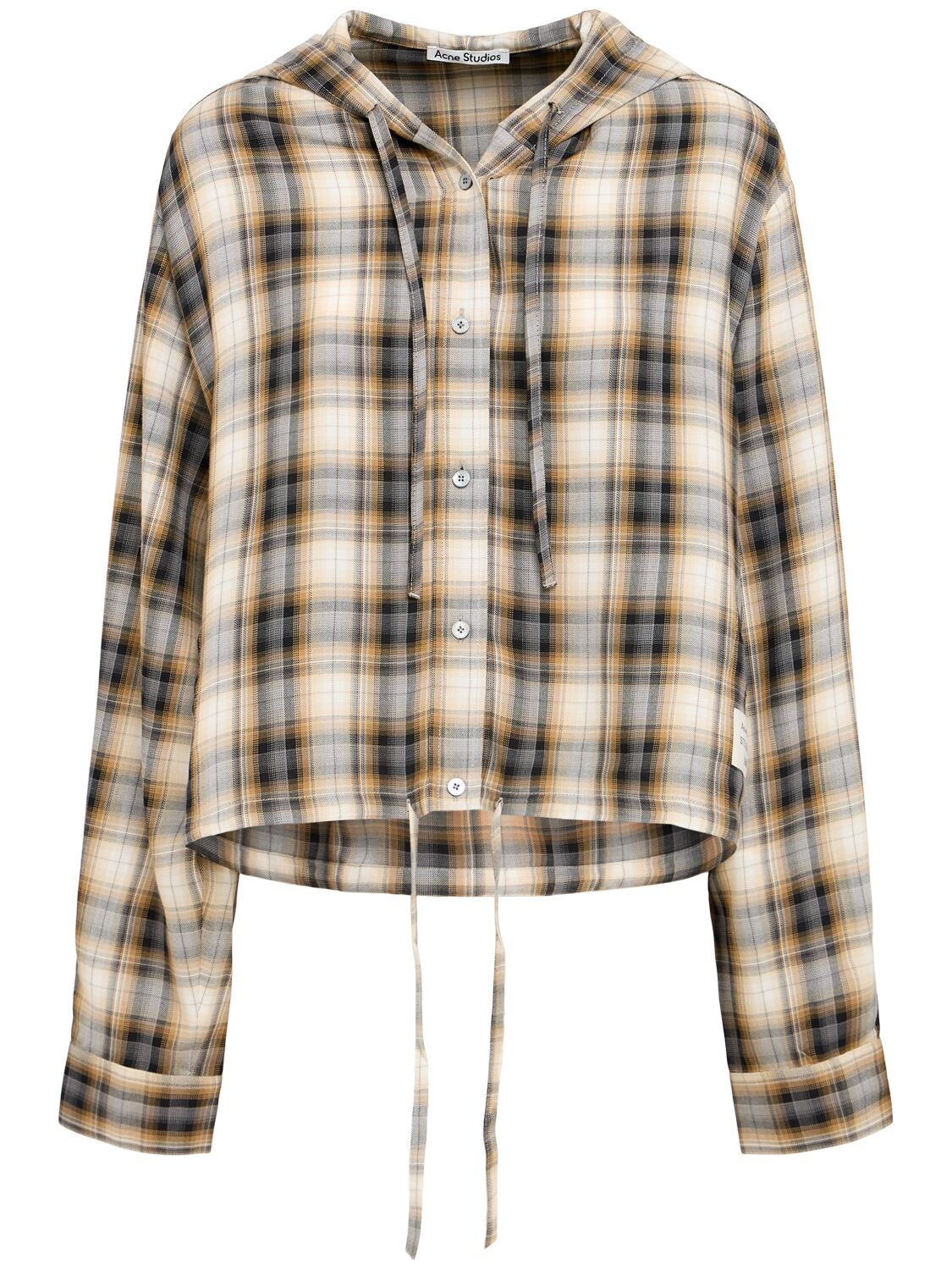 Sip Hooded Checked Oversize Shirt
