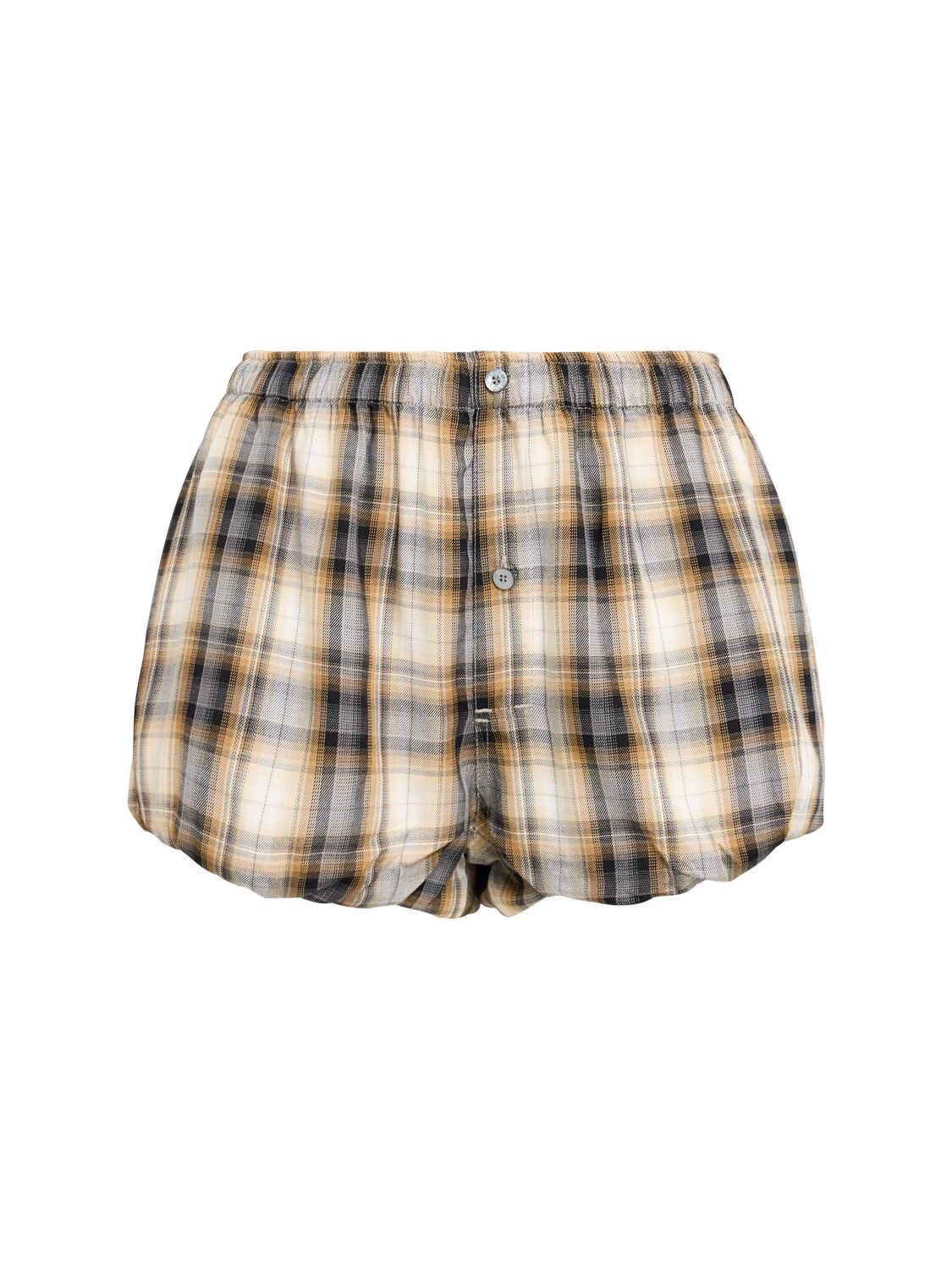 Pebby Plaid Flannel Boxer Shorts