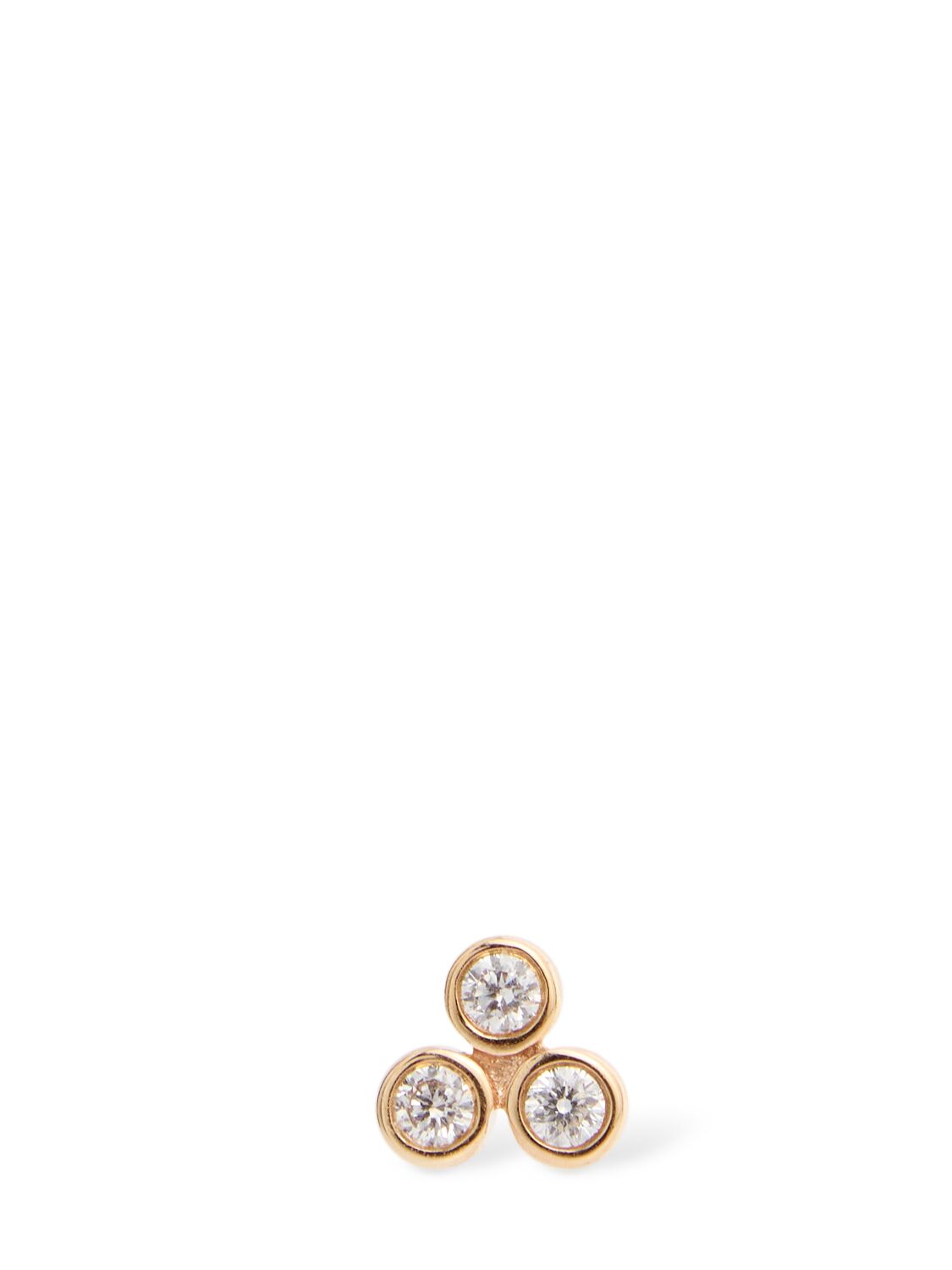 Triad 14kt Gold & Diamond Mono Earring