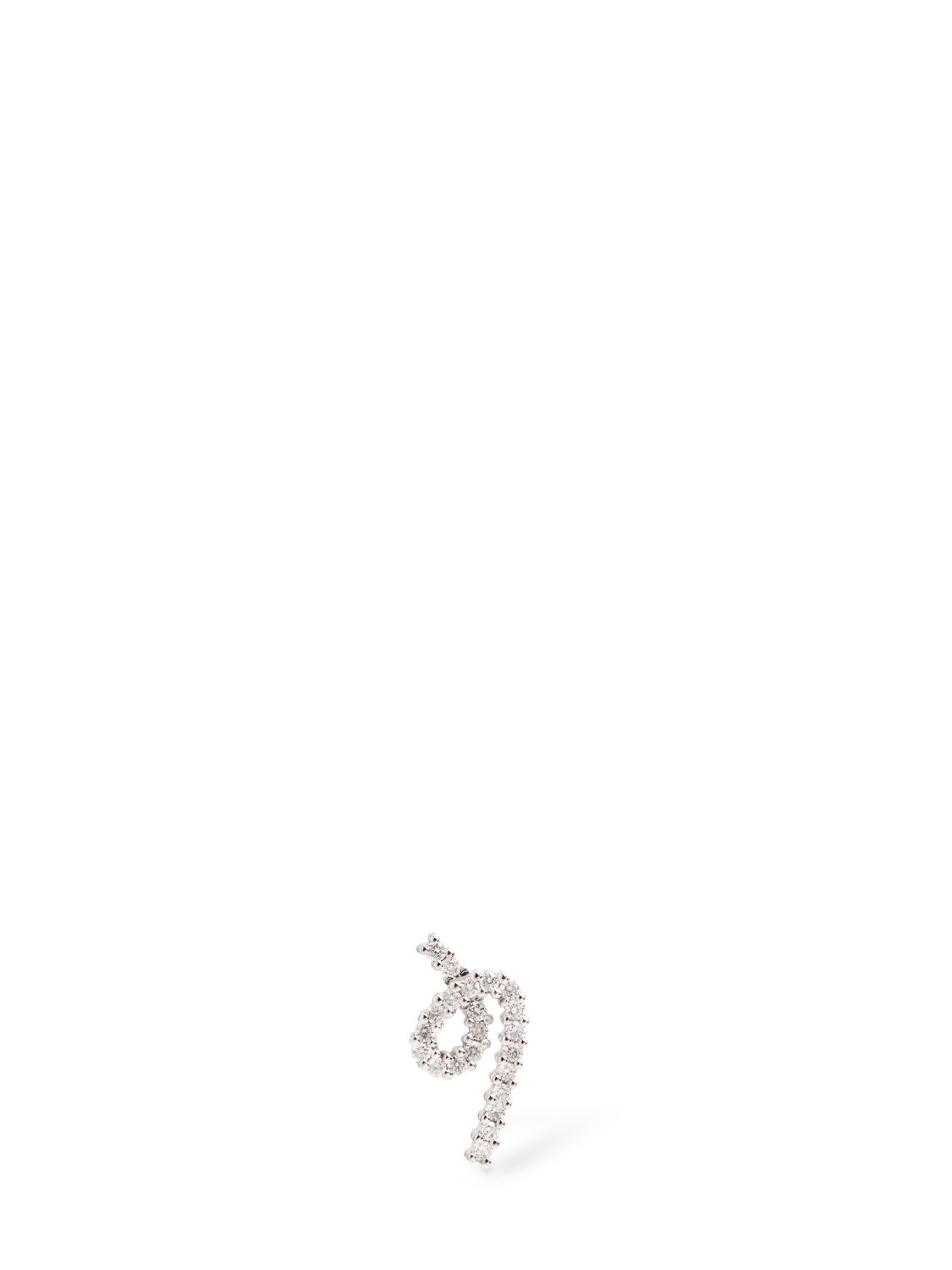 1987 18kt Gold & Diamond Mono Earring