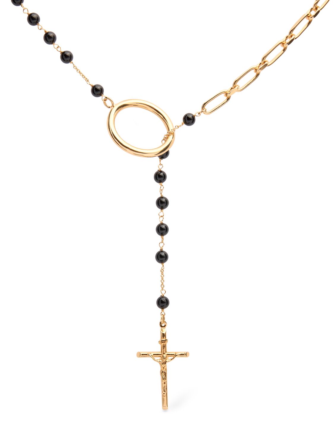 DOLCE & GABBANA Sphere & Cross Pendant Long Necklace