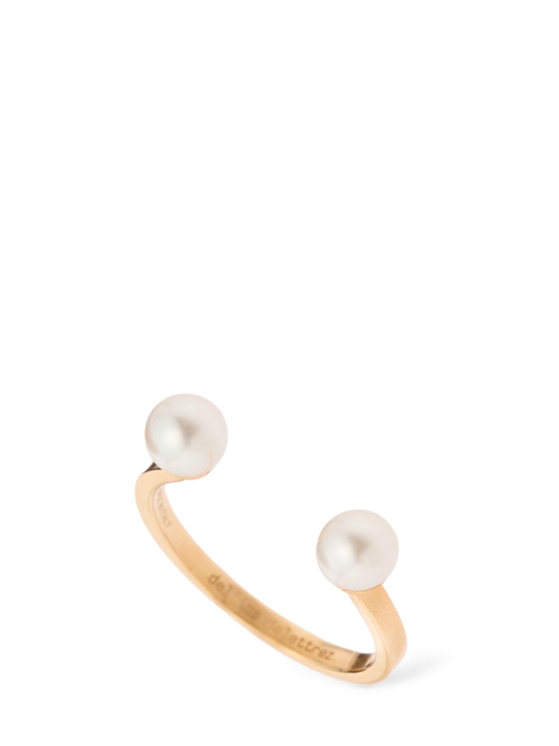 Kt Double Pearl Ring - DELFINA DELETTREZ - Modalova