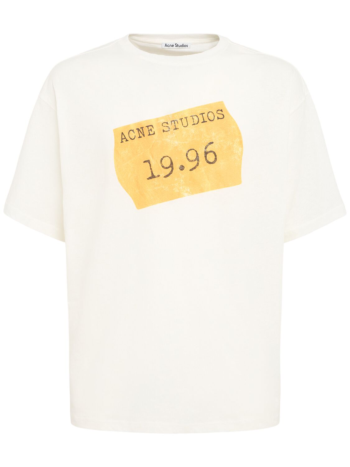 【Acne Studios】Edra Sticker Midsummer ユニセックス Tシャツ Acne Studios Edra Sticker Midsummer Unisex T-shirt In White