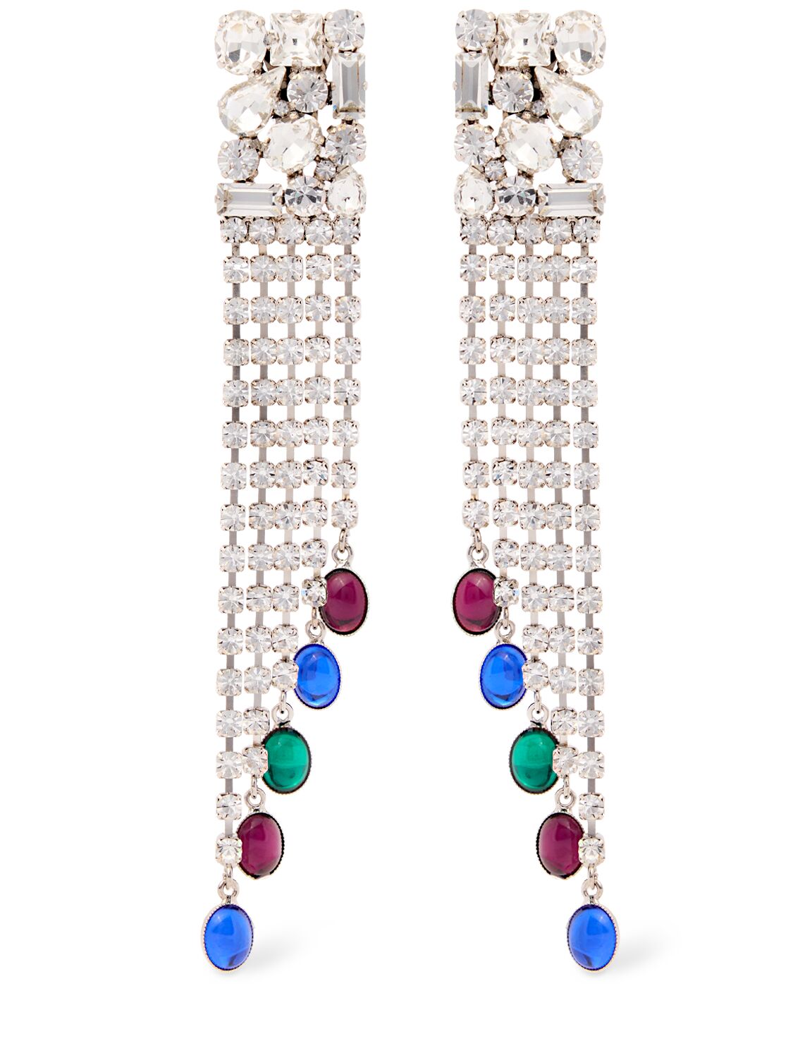 Square Earrings W/ Fringe