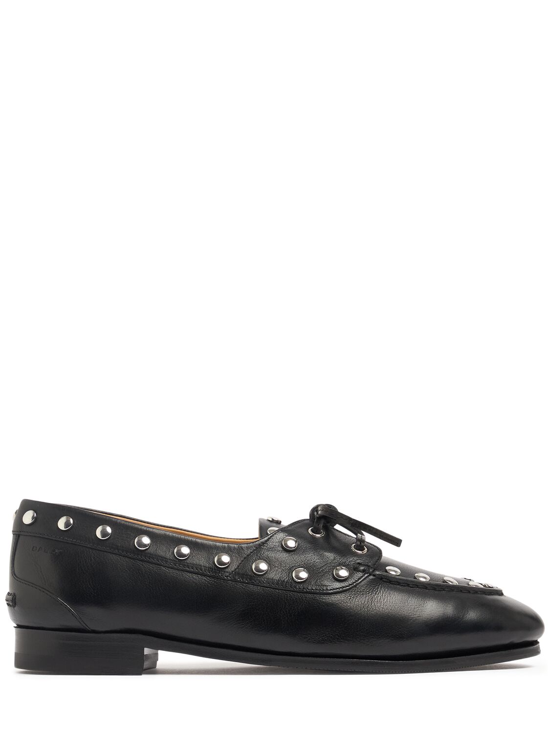 Bally 10mm Pathy Studded Leather Loafers In Black