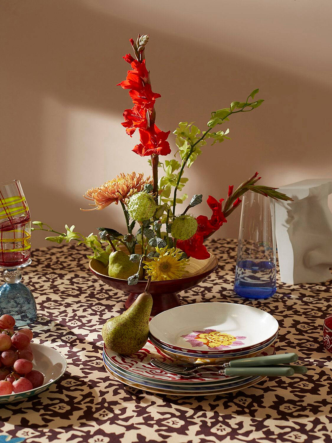 Lisa Corti Arabesque Corolla Rectangular Tablecloth In Multi