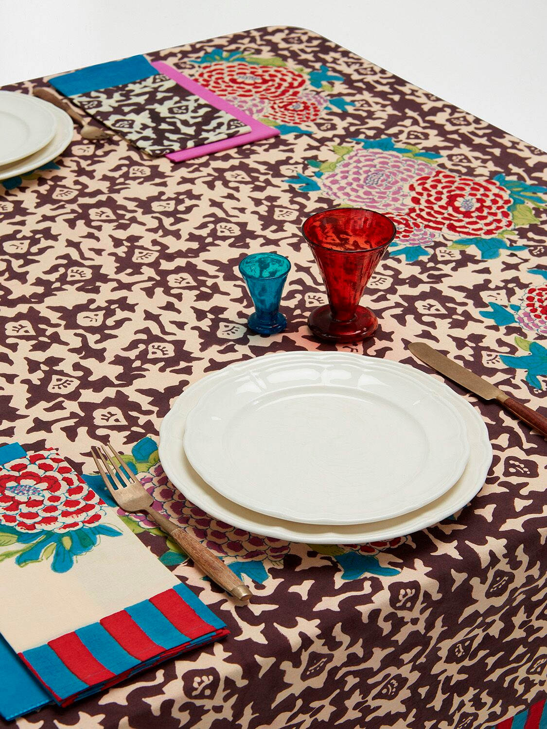 Lisa Corti Arabesque Corolla Rectangular Tablecloth In Multi