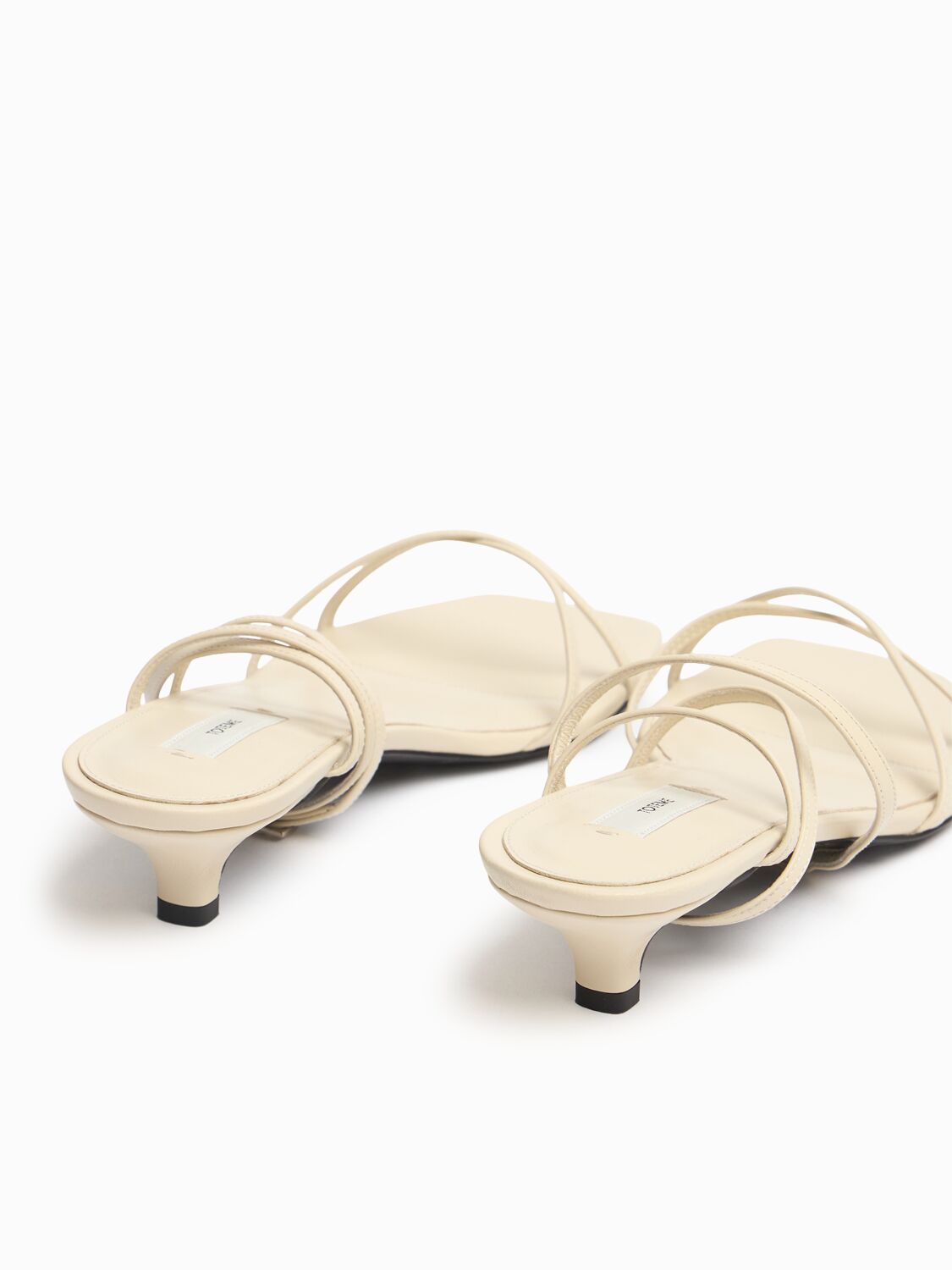 Totême 35mm Leather Crossover Sandals In Gold