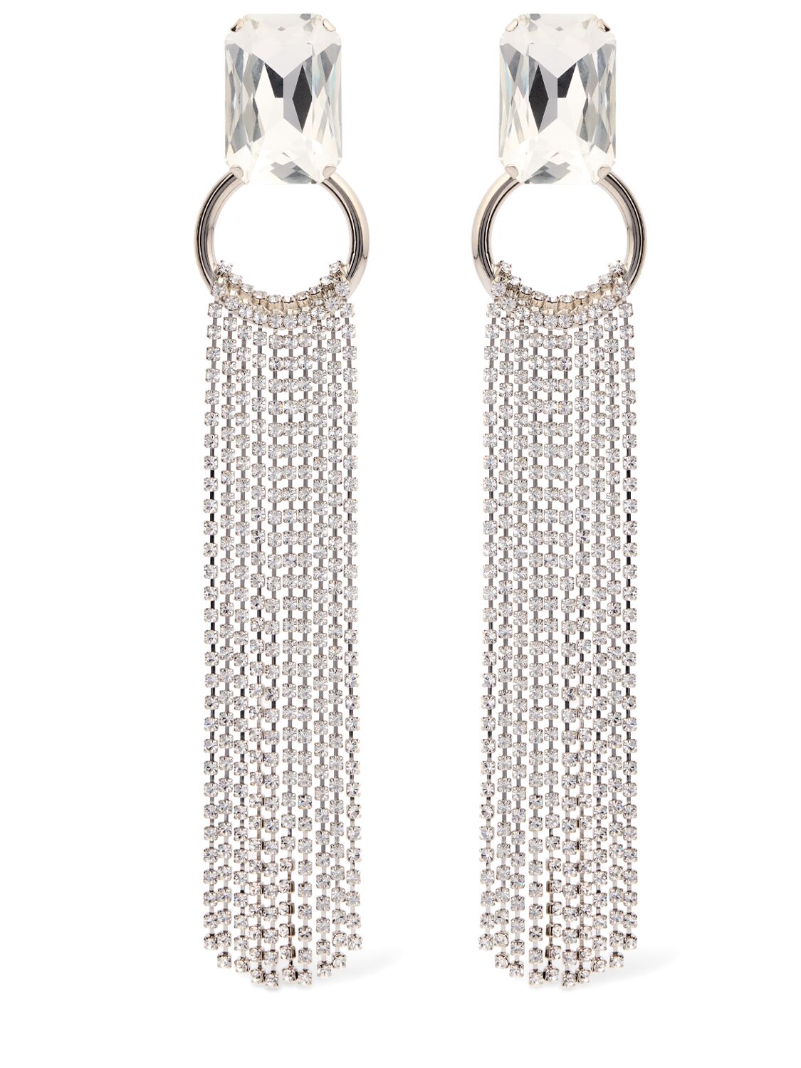 Crystal Earrings W/ Fringes