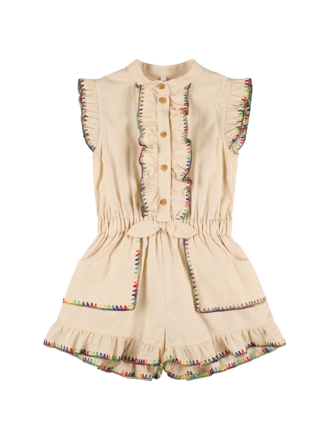Zimmermann Printed Cotton Muslin Dress In Neutral