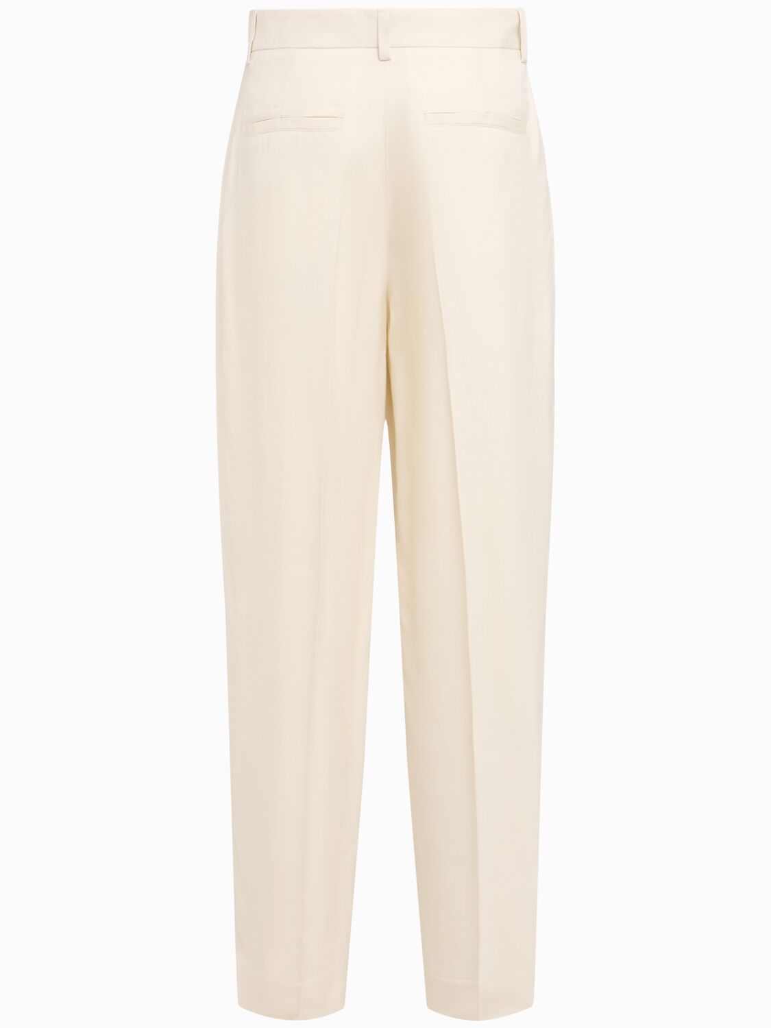 Totême Double-pleat Viscose Straight Pants In White