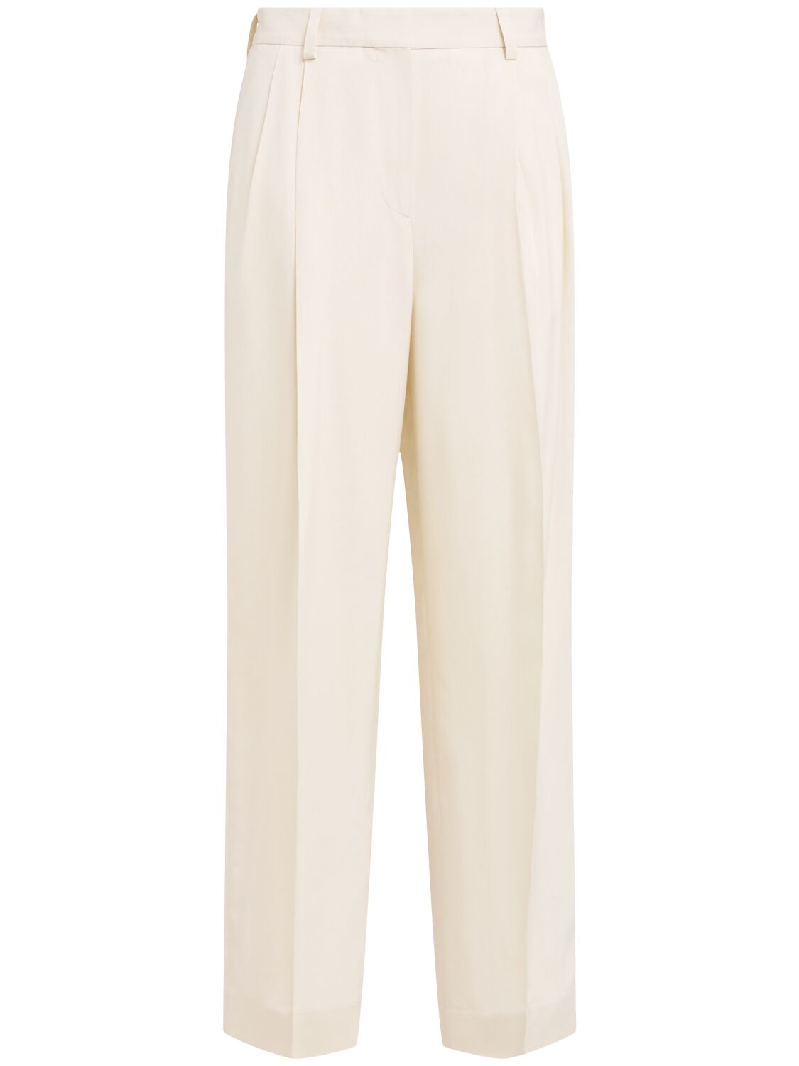 Pantalon Droit En Viscose À Double Plis - TOTEME - Modalova