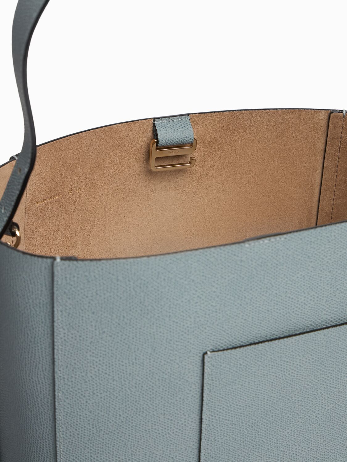 Valextra Medium Bucket Leather Shoulder Bag