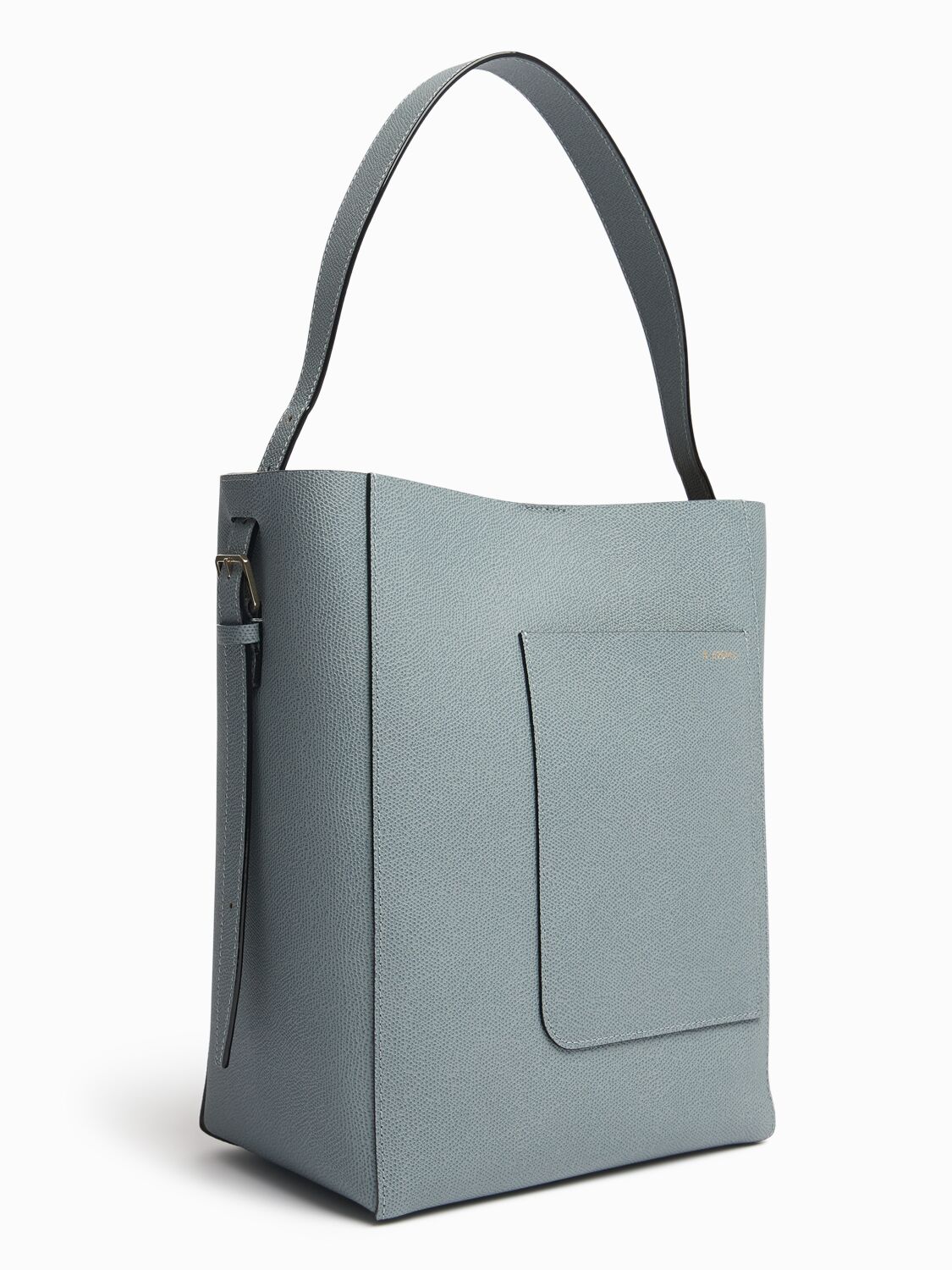 Valextra Medium Bucket Leather Shoulder Bag