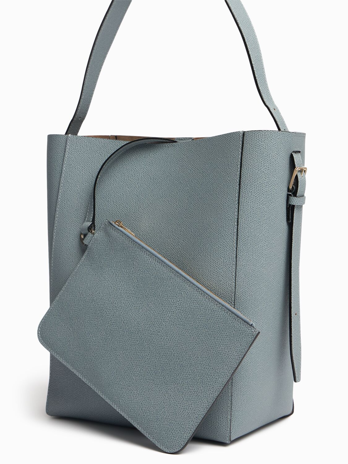 Valextra Medium Bucket Leather Shoulder Bag