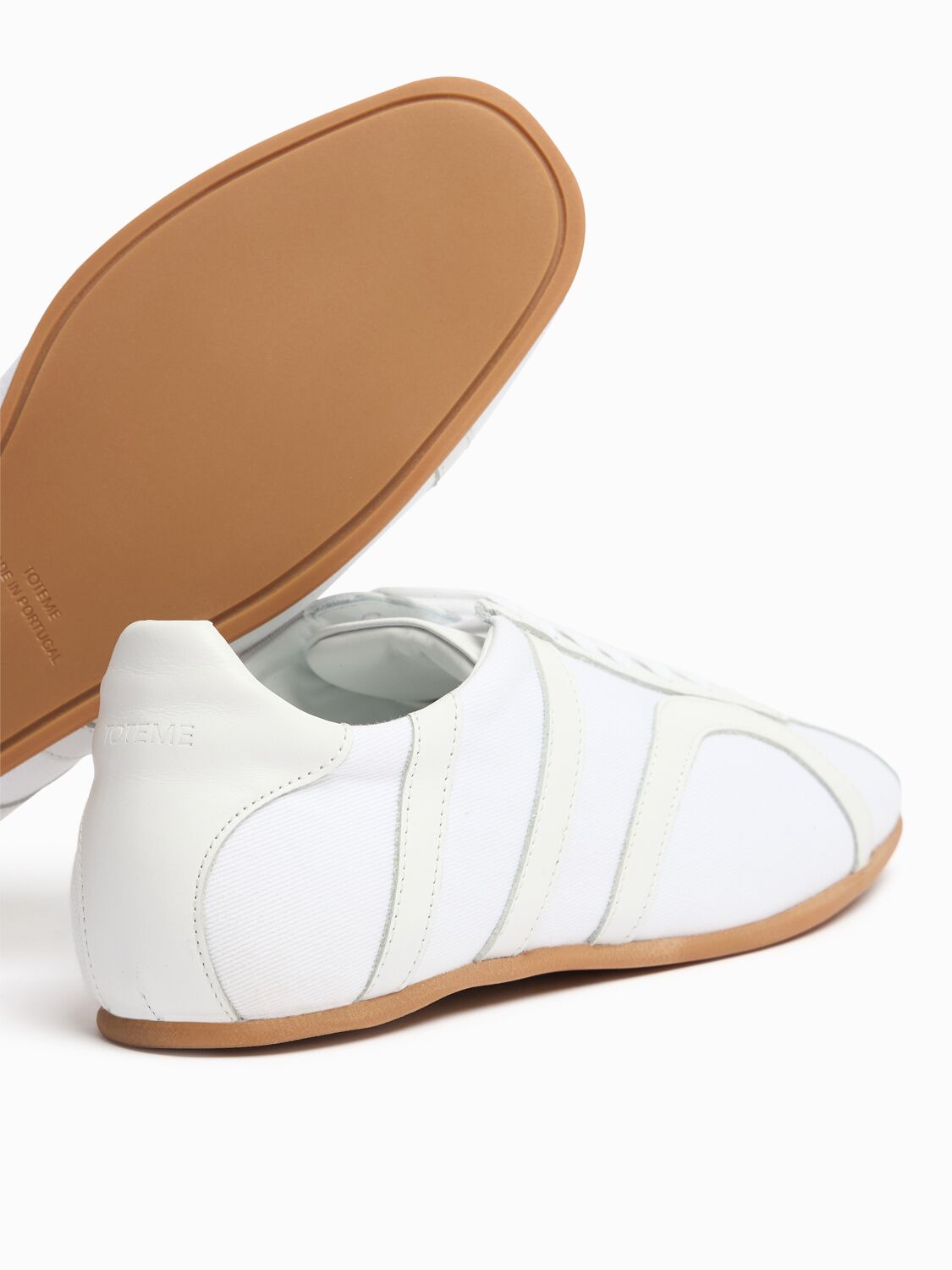 Totême Leather-panel Lace-up Sneakers