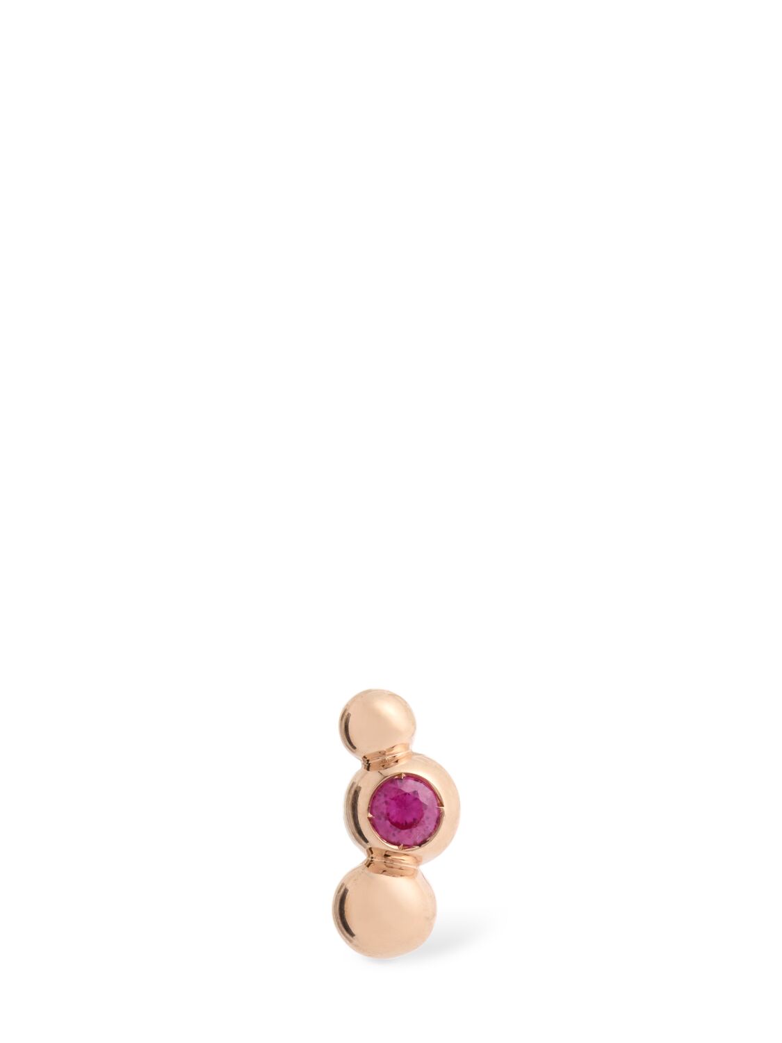 Mono Boucle D'oreille Rubis & Rose 9k Bollicine - DODO - Modalova