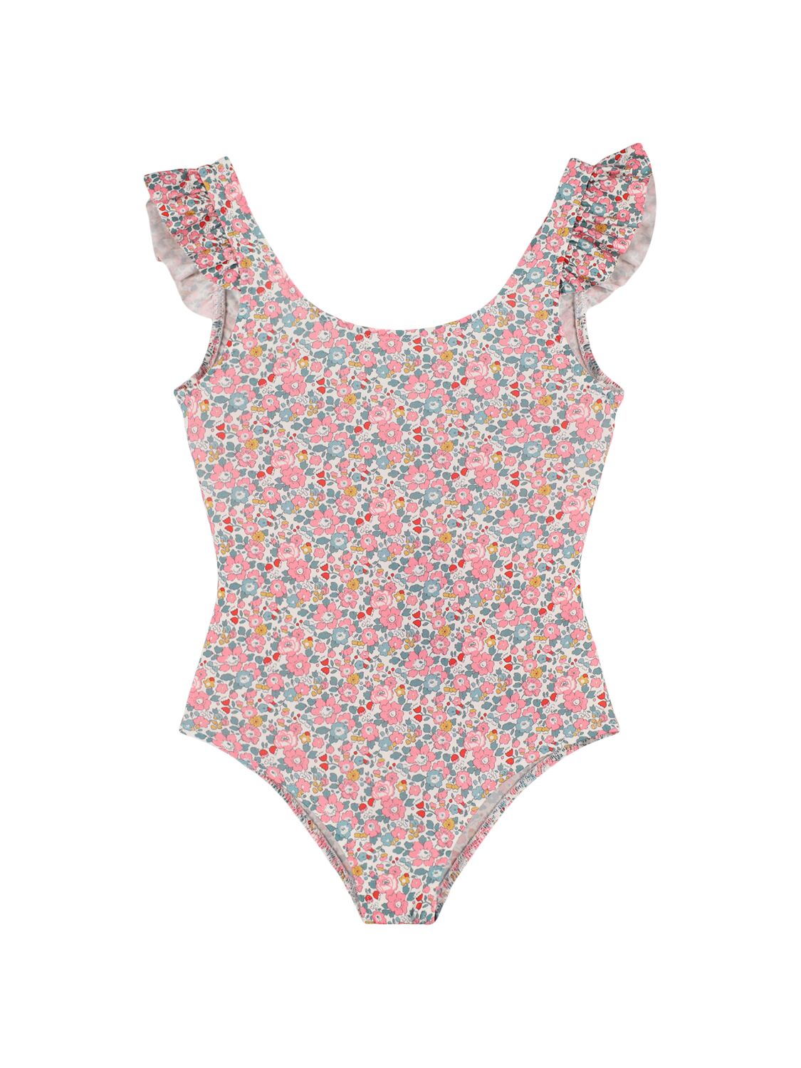Mc2 Saint Barth Liberty Print One Piece Swimsuit In Pink