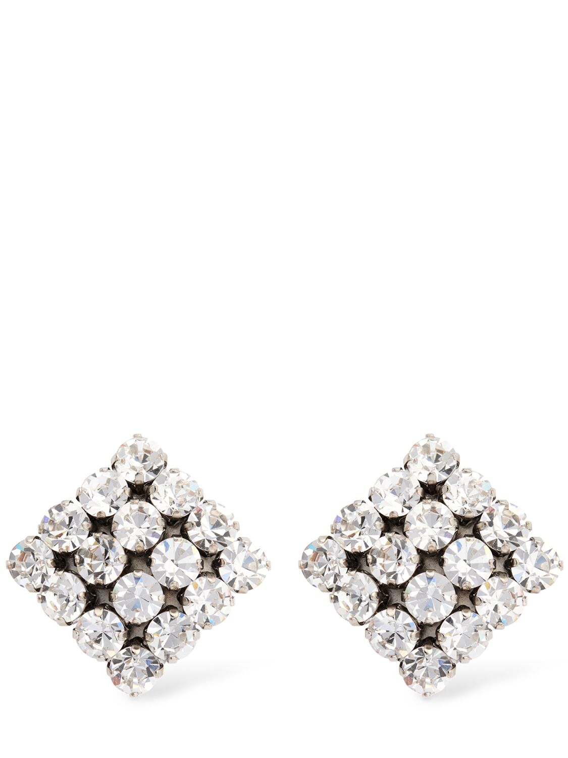 Square Crystal Stud Earrings