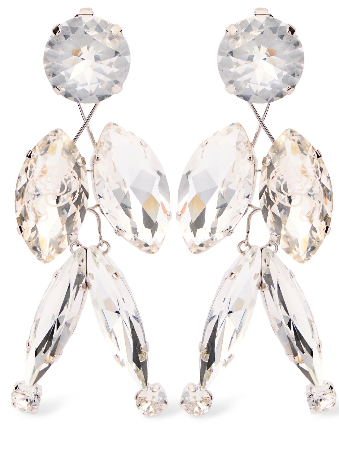 Crystal Cascade Clip-on Earrings