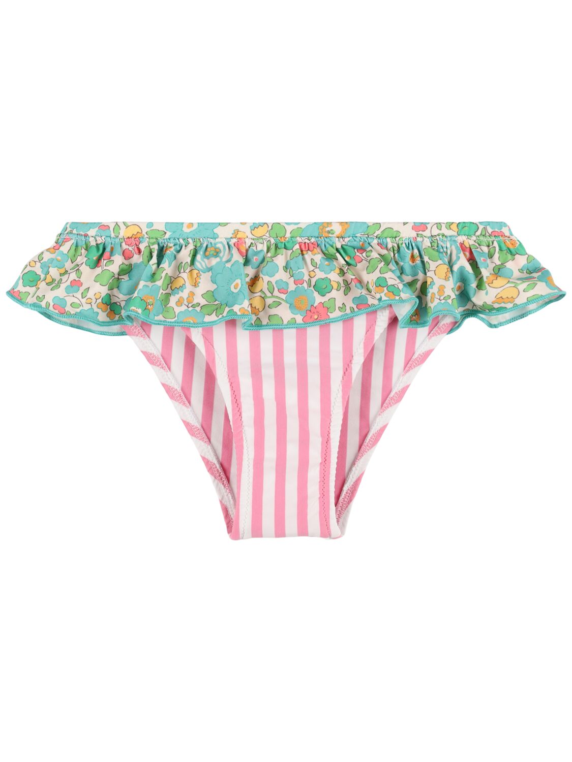 Mc2 Saint Barth Liberty Print Bikini Bottoms In Pink