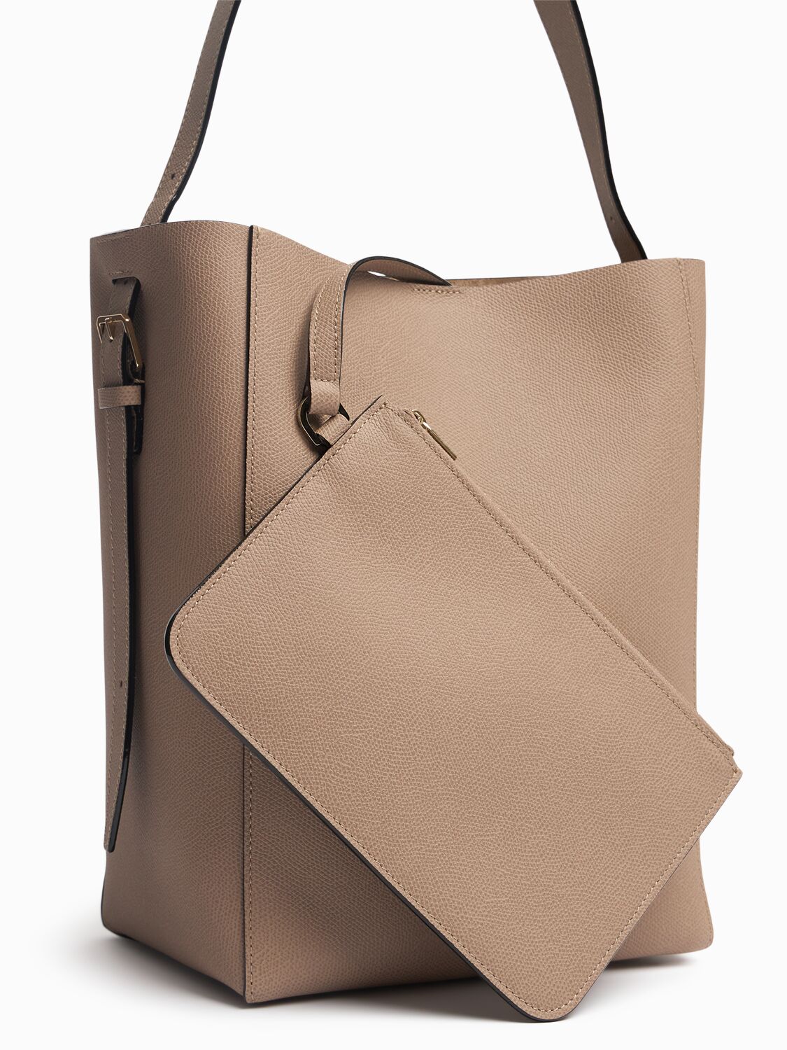 Valextra Medium Bucket Leather Shoulder Bag