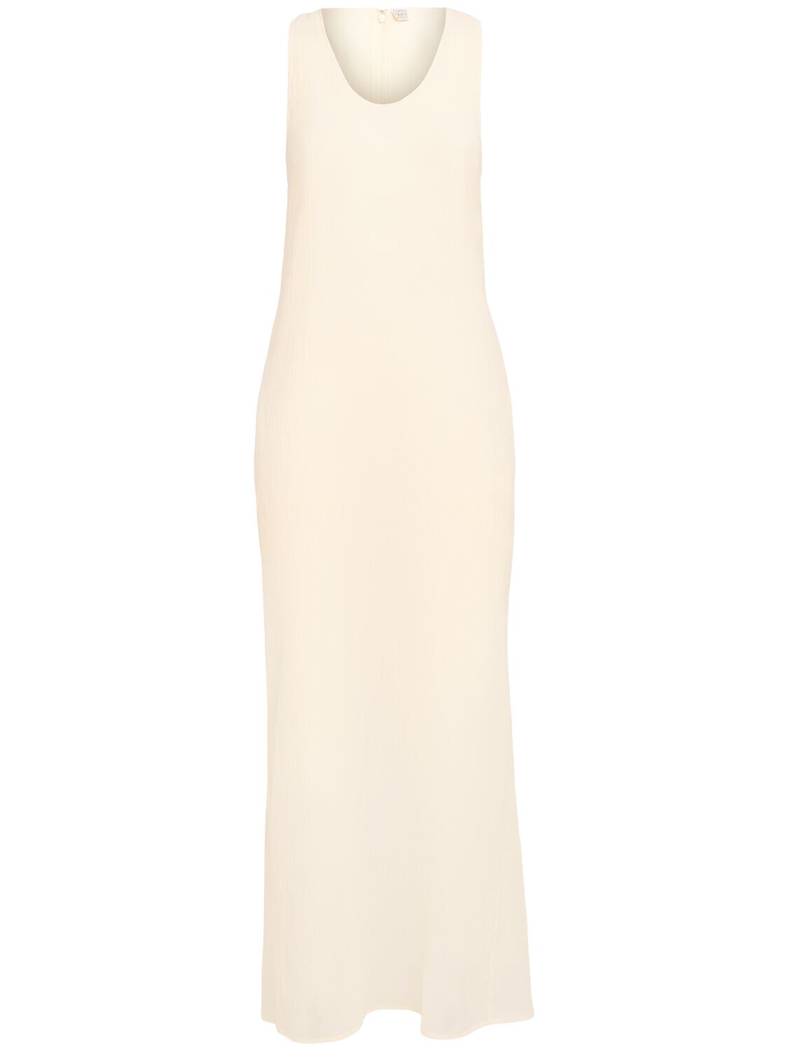 TOTEME Crinkled Cotton Blend Scoop Long Dress