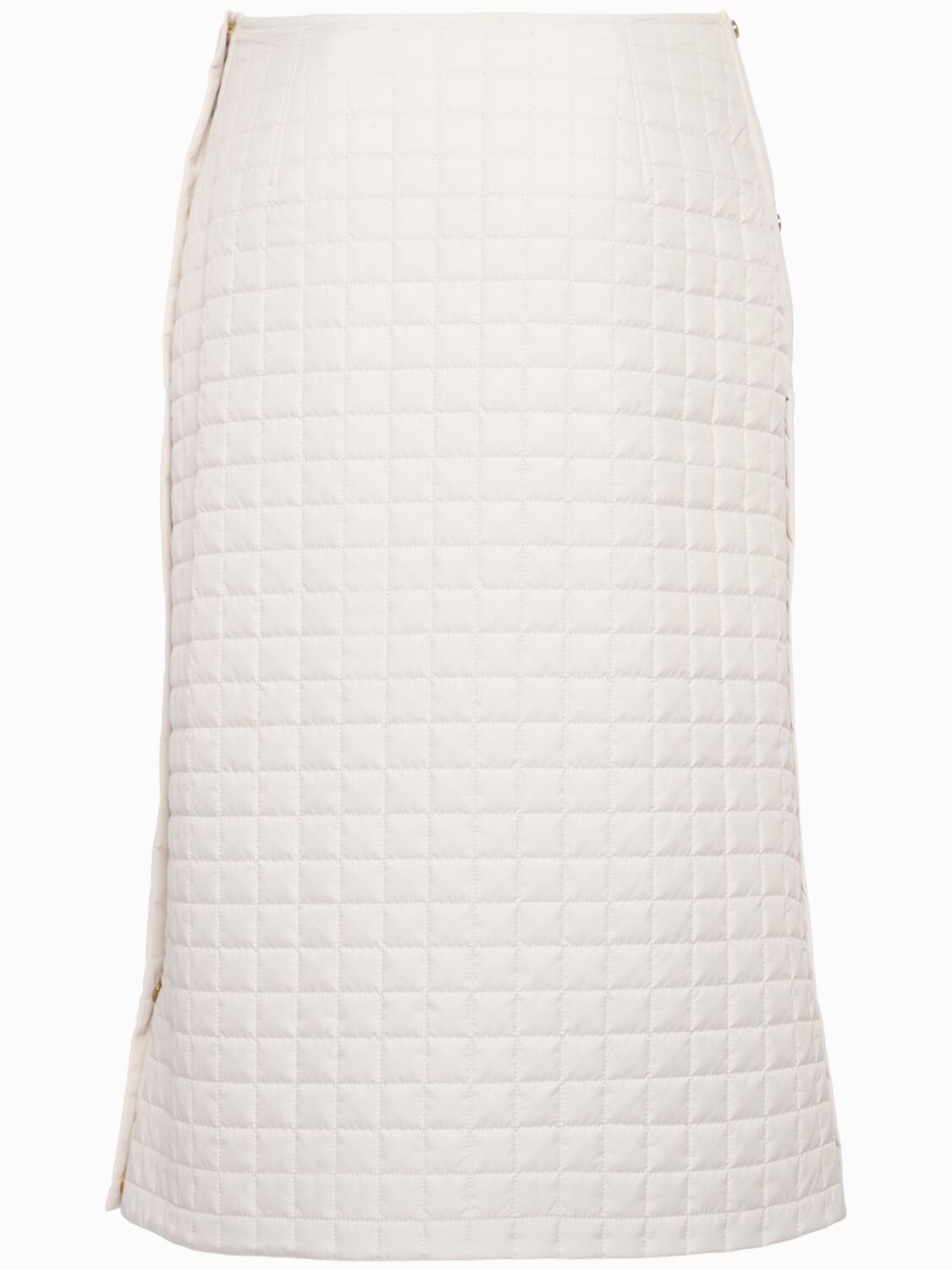 Moncler Square Quilted Tech Midi Skirt In White