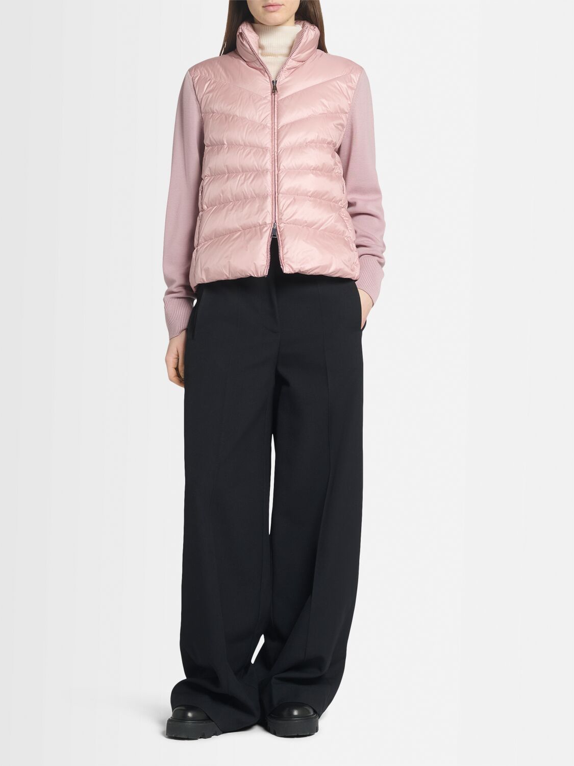 Moncler Quilted High Neck Long Sleeves Jacket