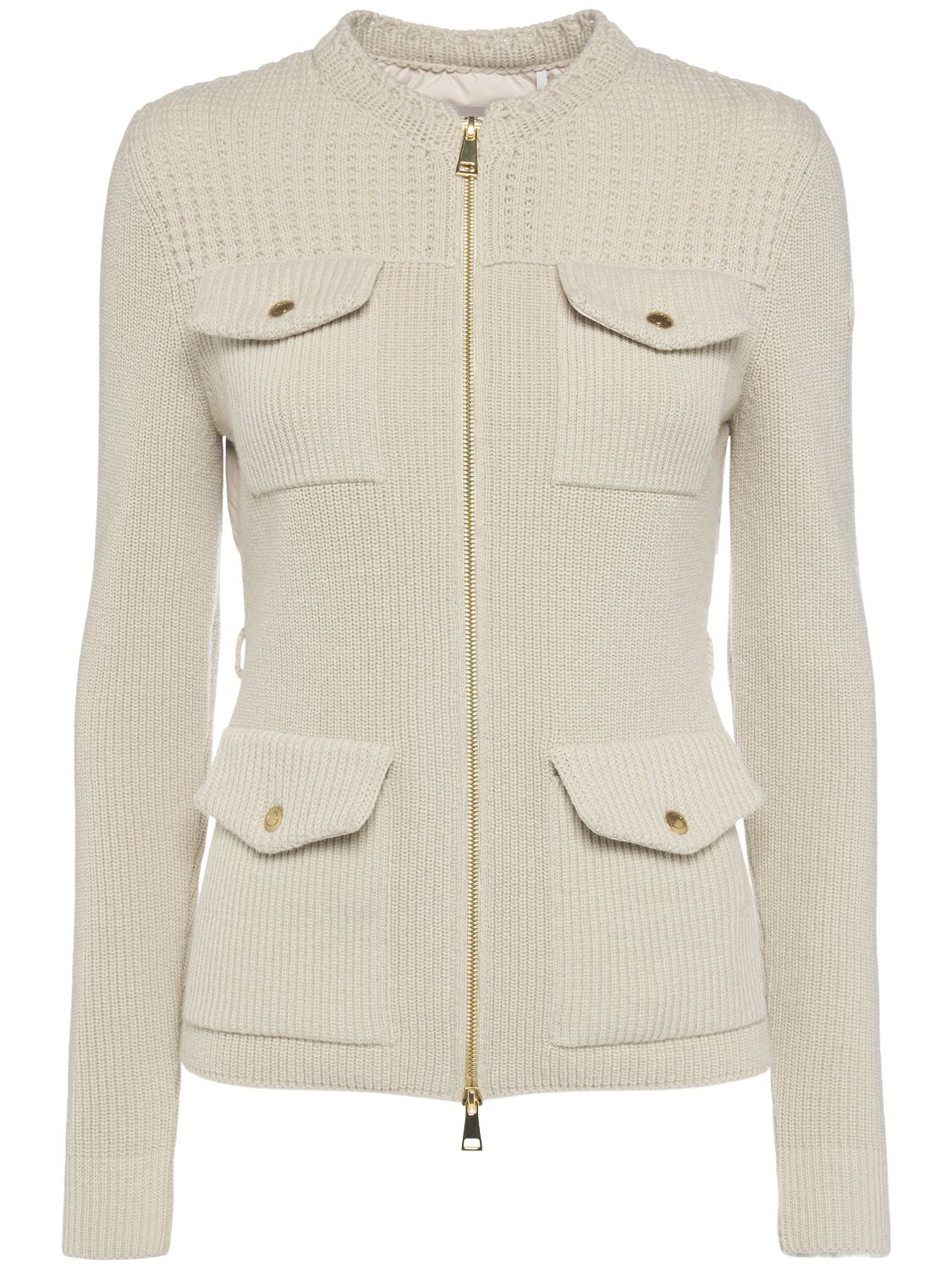 Moncler Virgin Wool & Tech Down Cardigan