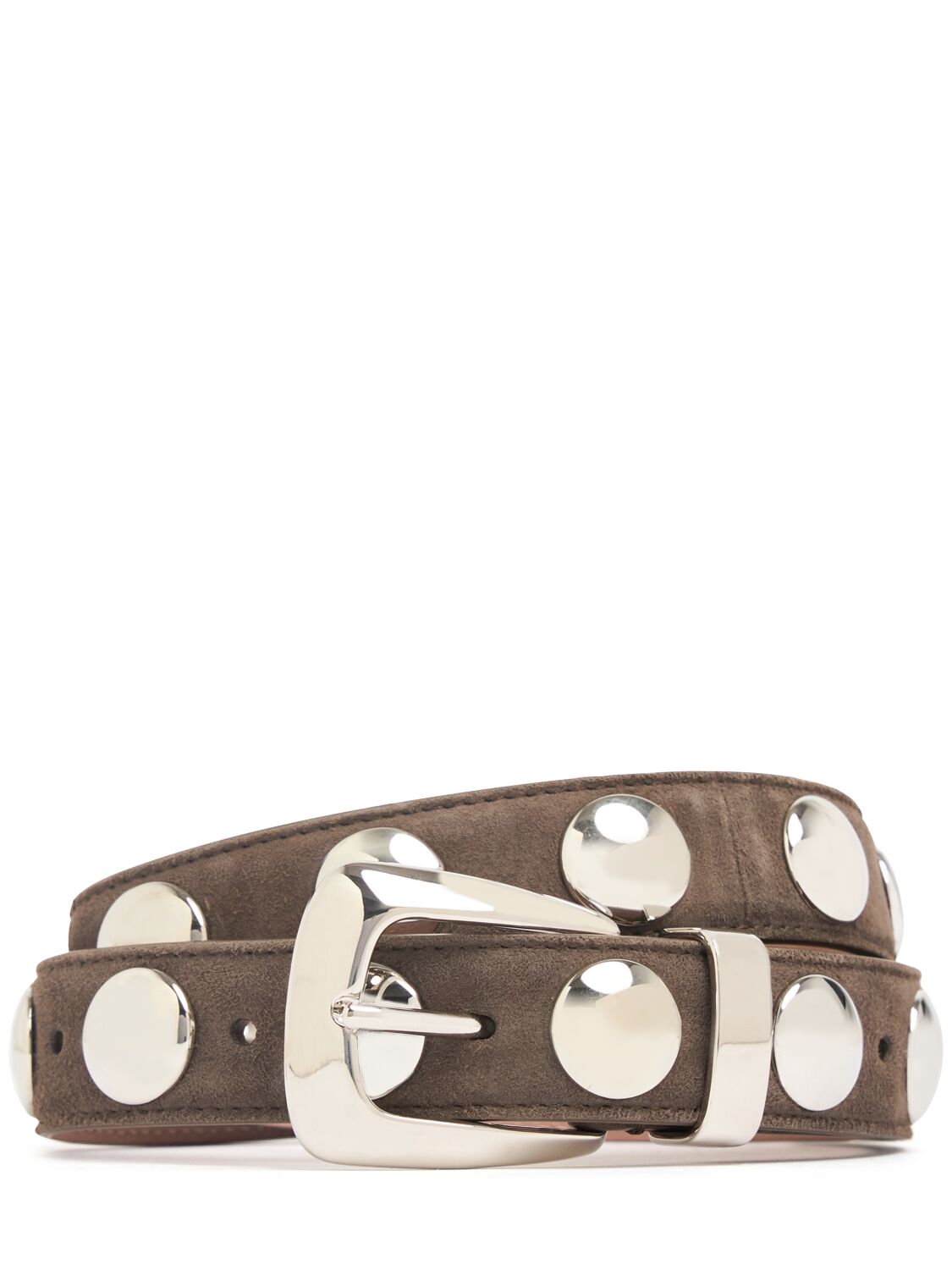 Ceinture En Daim Clouté Benny 30 Mm - KHAITE - Modalova