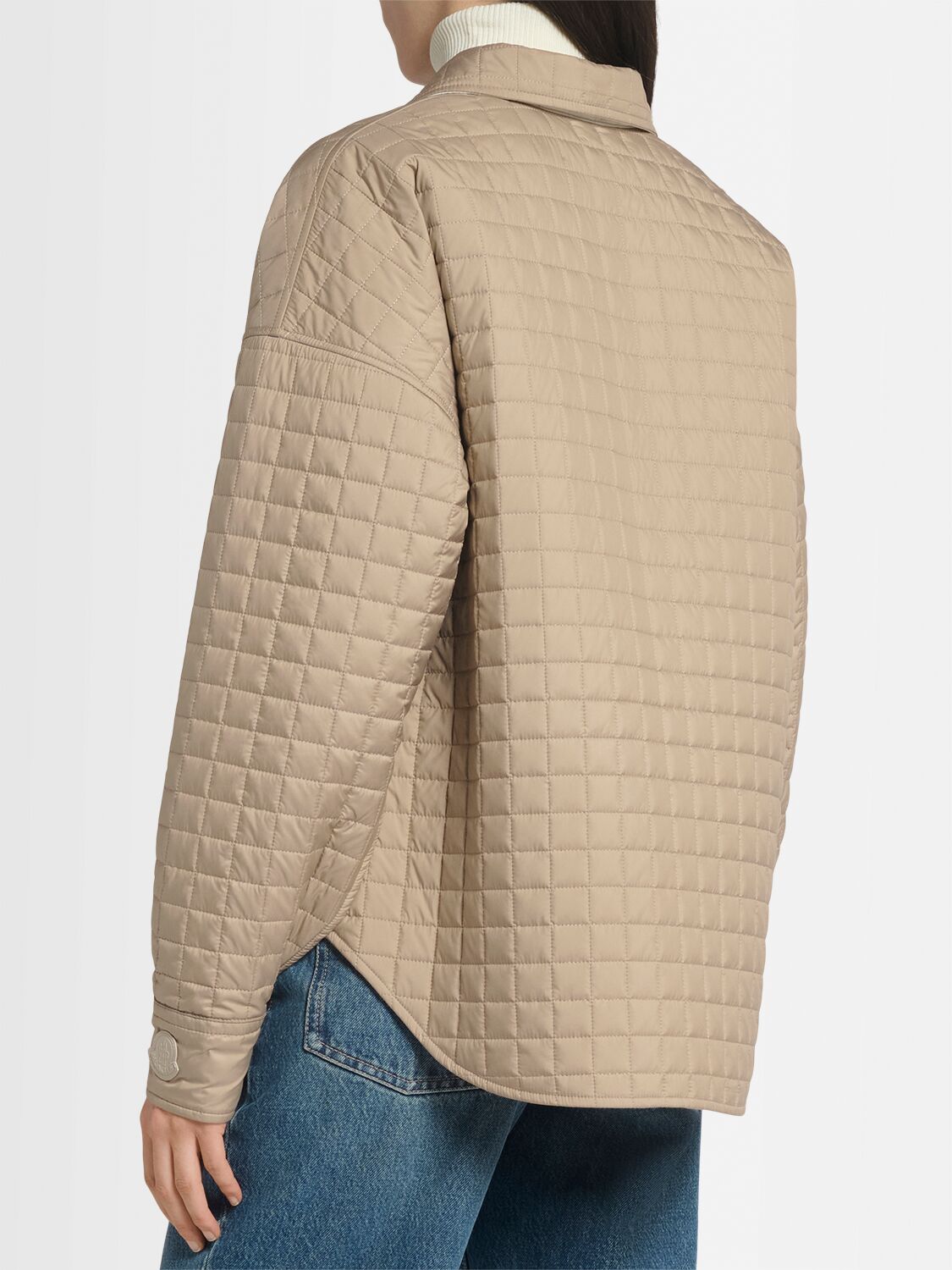 Moncler Square Quilted Nylon Padded Shirt