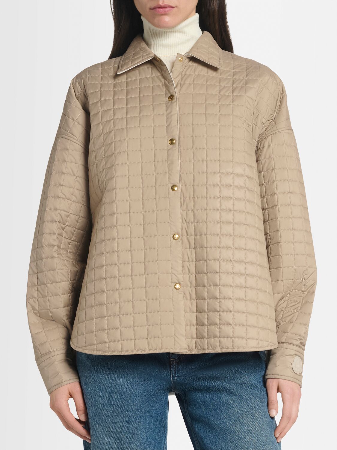 Moncler Square Quilted Nylon Padded Shirt