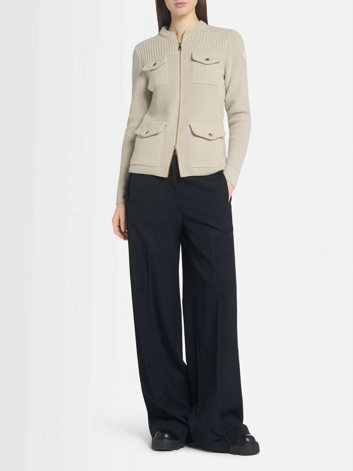 Moncler Virgin Wool & Tech Down Cardigan