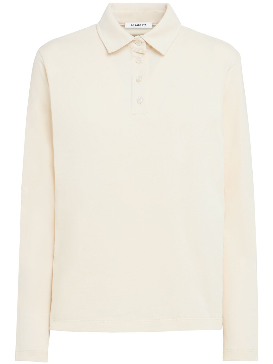 Marie Long-sleeve Cotton Jersey Polo