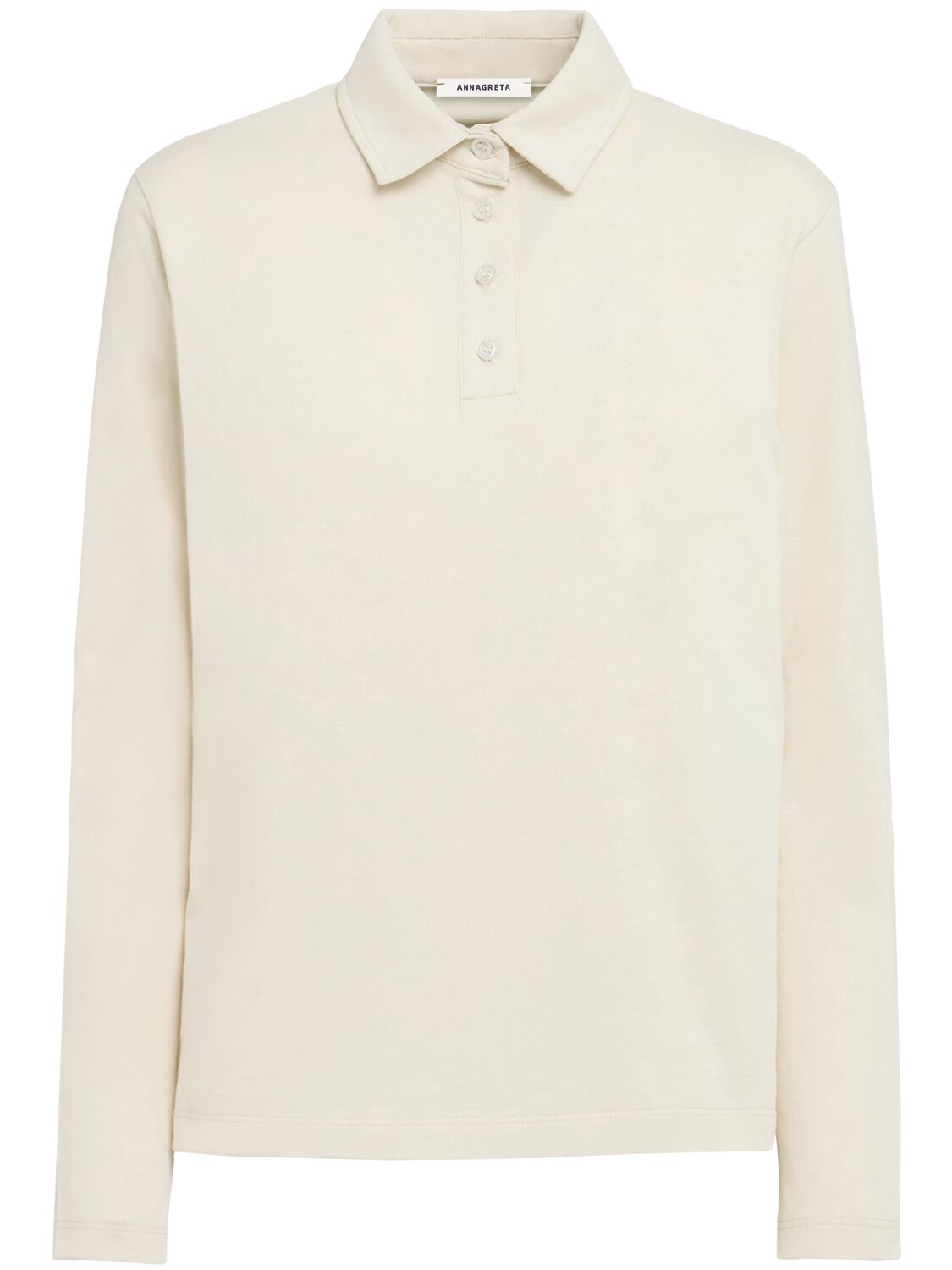 Marie Long-sleeve Cotton Jersey Polo