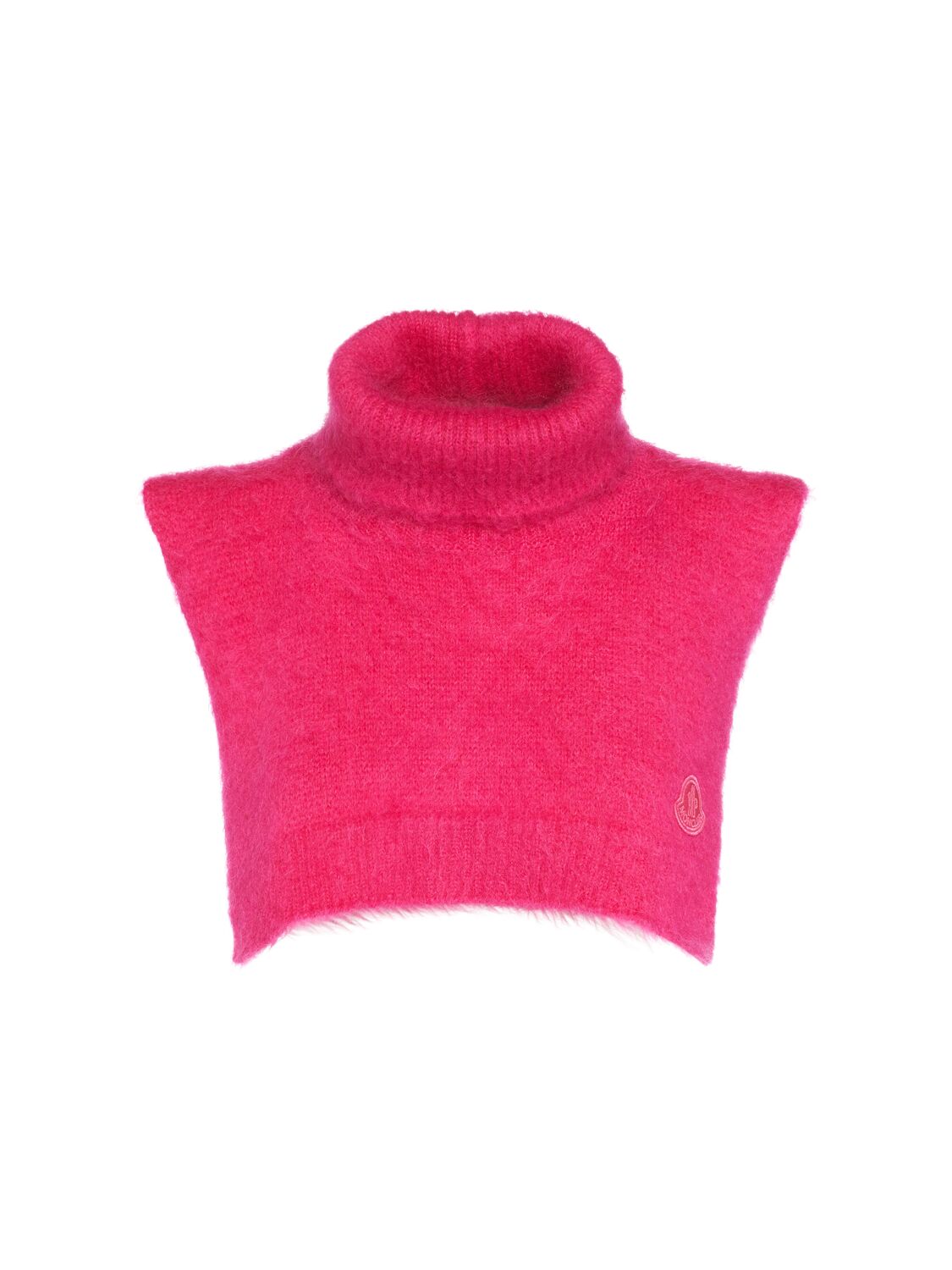 Moncler Logo Mohair & Wool Blend Cape