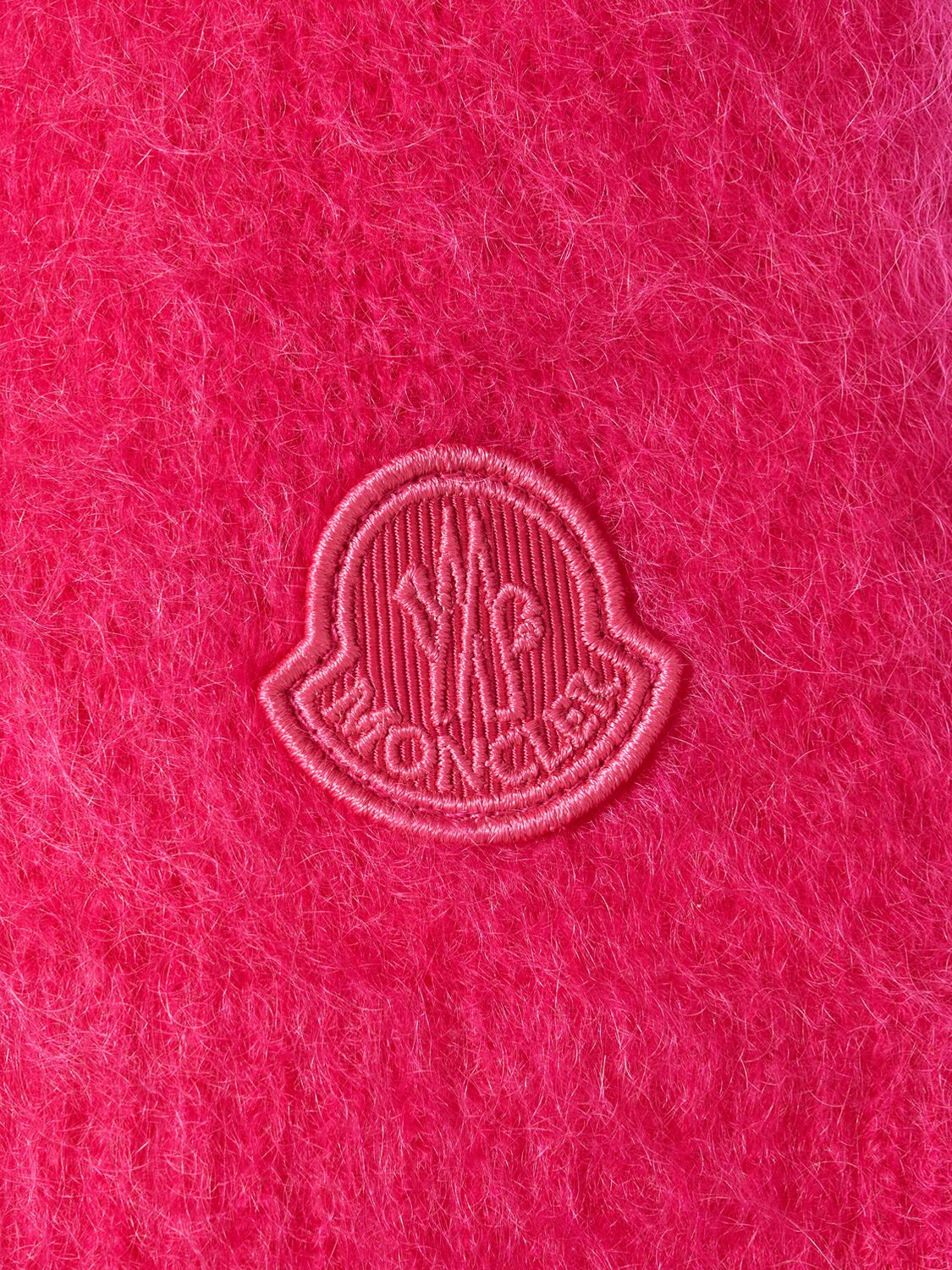 Moncler Logo Mohair & Wool Blend Cape
