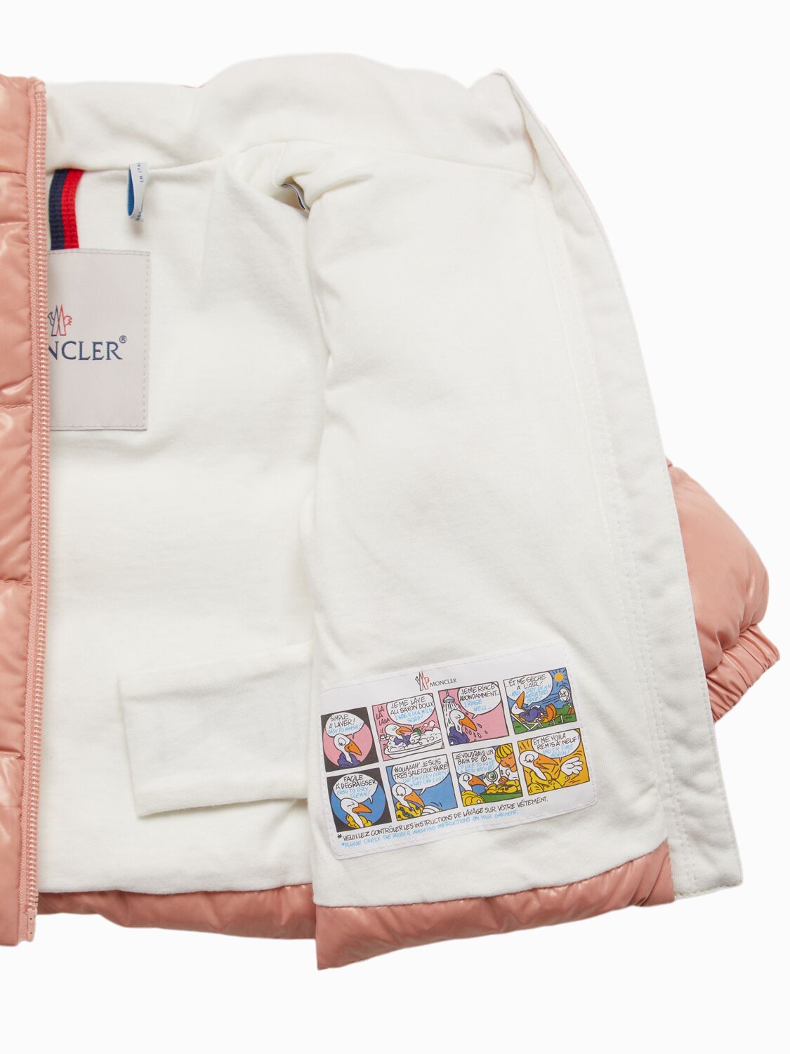 Moncler Bady Nylon Down Jacket In Pink