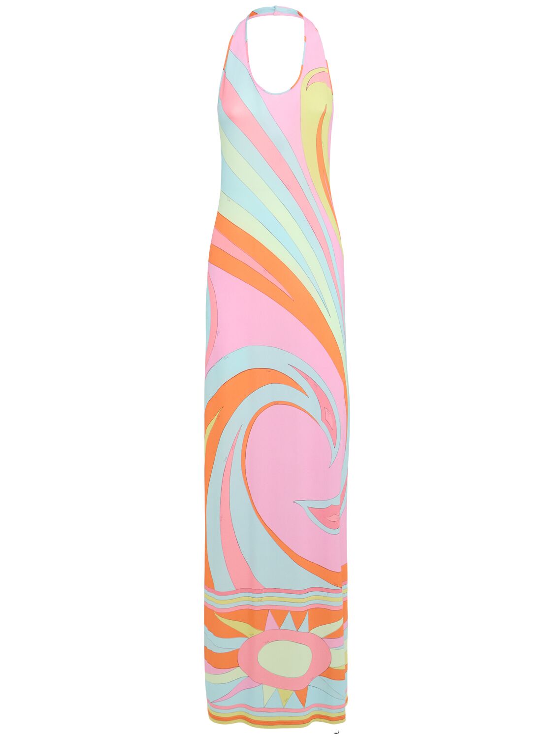 Pucci Stretch Crepe Jersey Long Dress