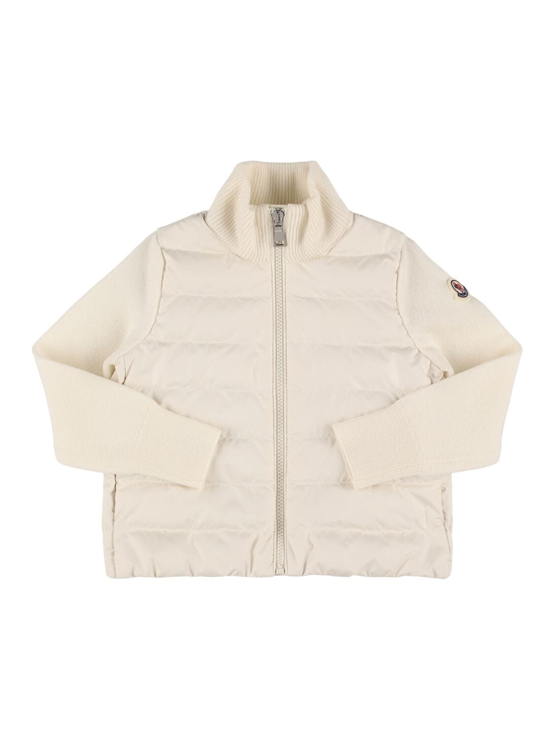 Virgin Wool Down Zip-up Cardigan