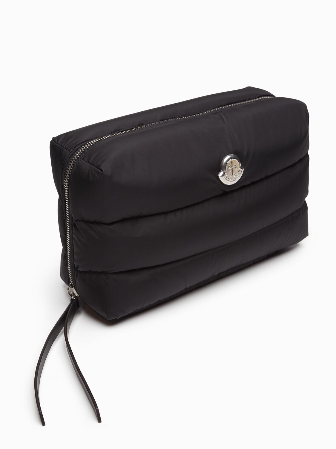 Moncler Caradoc Beauty Case In Quilted Black Nylon