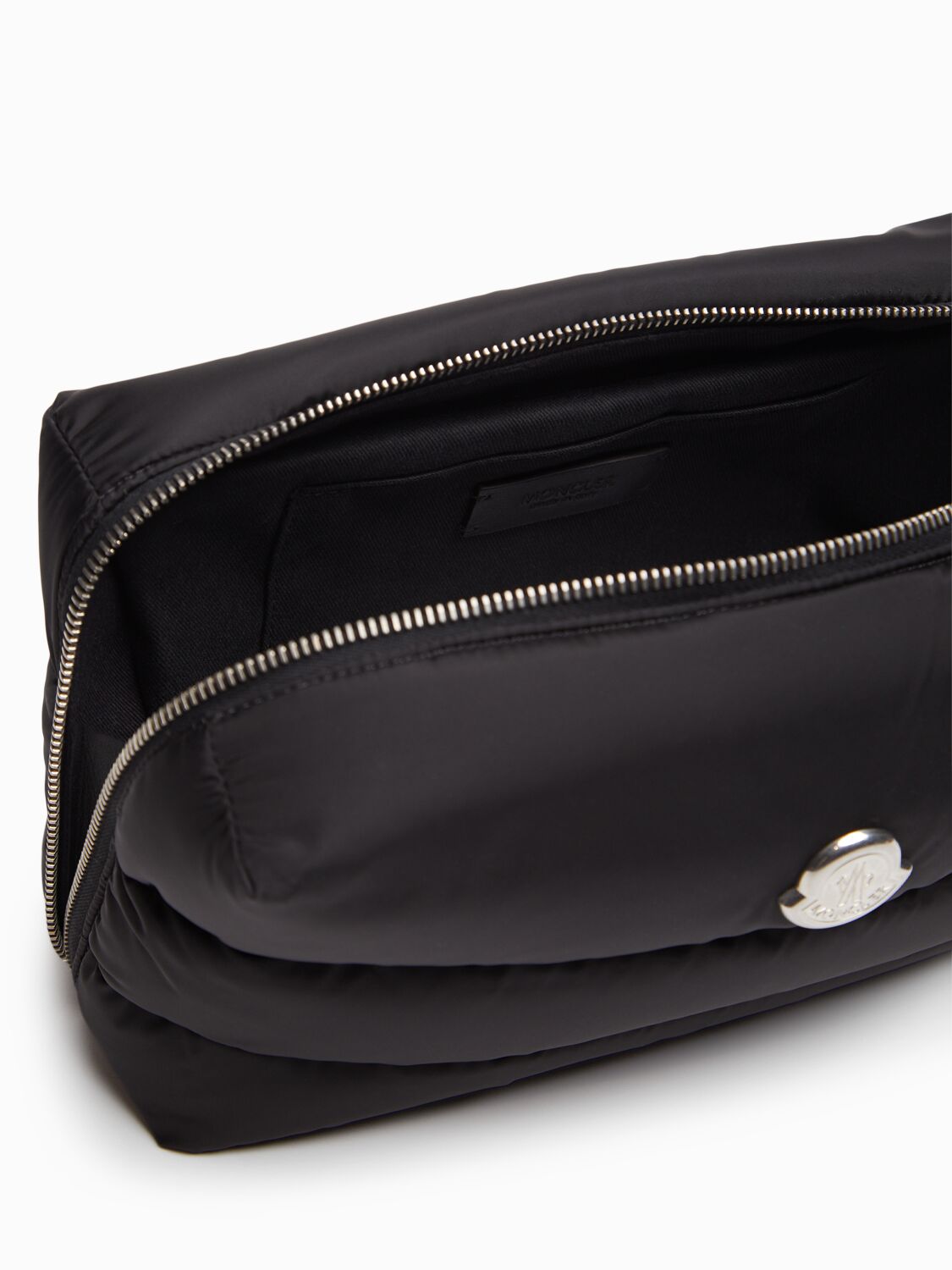 Moncler Caradoc Beauty Case In Quilted Black Nylon