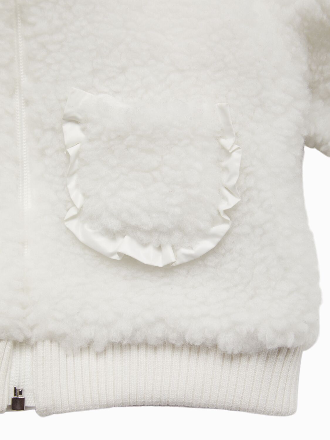 Moncler Teddy Tech Hooded Zip-up Jacket In Gray