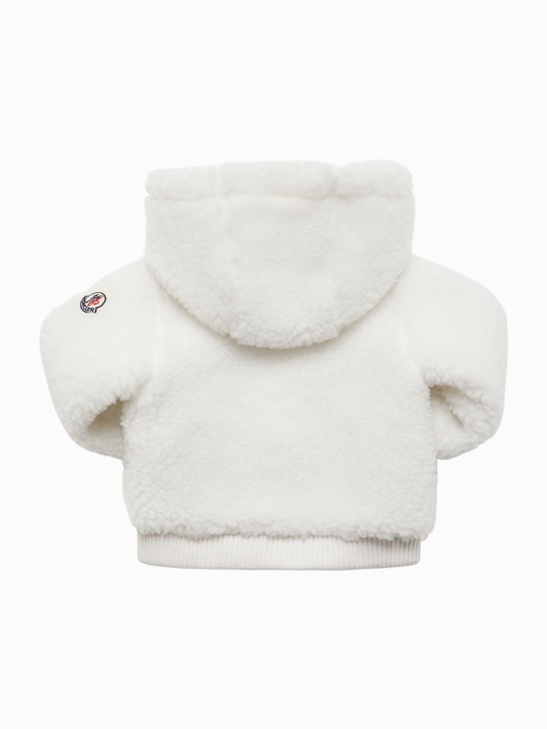 Moncler Teddy Tech Hooded Zip-up Jacket In Gray