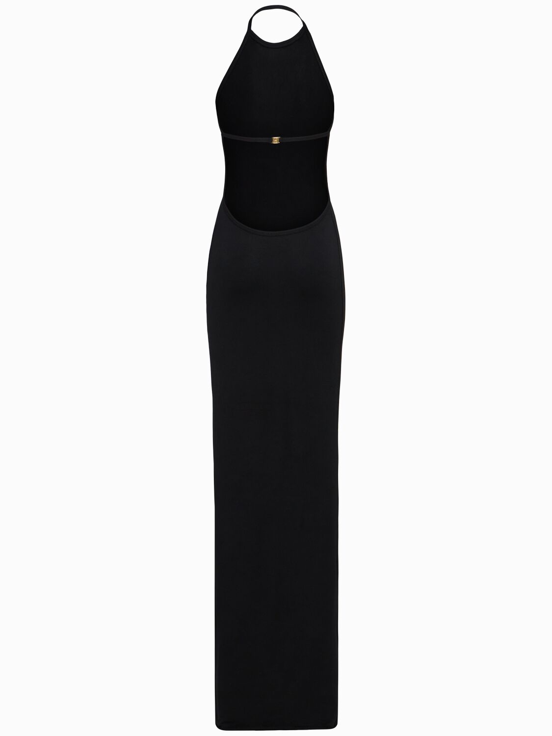 Éterne Vivian Jersey Halter Maxi Dress In Black